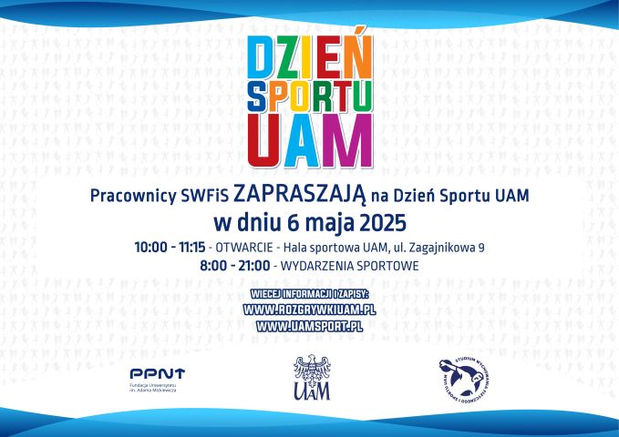 Plakat  z zaproszeniem na Dzień sportu